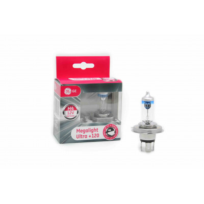 General Electric H4 12V-60/55W (P43t) Megalight Ultra +120% (GE) 50440SNU  к-т