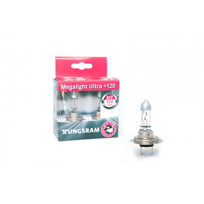 Tungsram H7 12V-55W (PX26d) Megalight Ultra +120% (Tungsram) 58520SNU  к-т