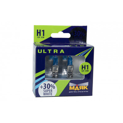 040 Маяк УЛЬТРА H1 12v 55w +30% Super White к-т 82120SW+30%