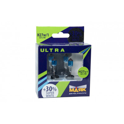 053 Маяк УЛЬТРА H27 12v 27w +30% Super White 880 к-т 82727W/1SW+30%