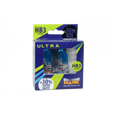 055 Маяк УЛЬТРА HB3 12v 65w +30% Super White к-т 89005SW+30%