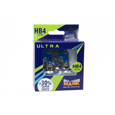 056 Маяк УЛЬТРА HB4 12v 55w +30% Super White к-т 89006SW+30%