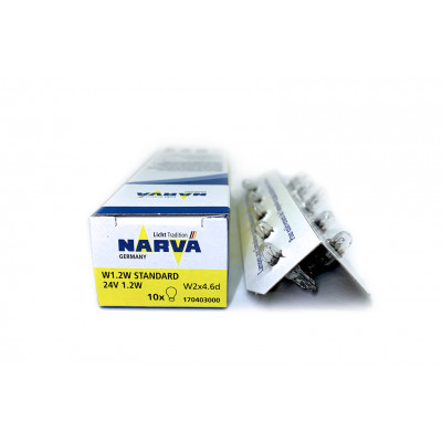 116 Narva 24v W1,2W 1.2W  (W2x4,6d) (щит.)  17040 микр.