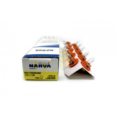 119 Narva BAX 12V-1,1W (BX 8,4d) orange 17046