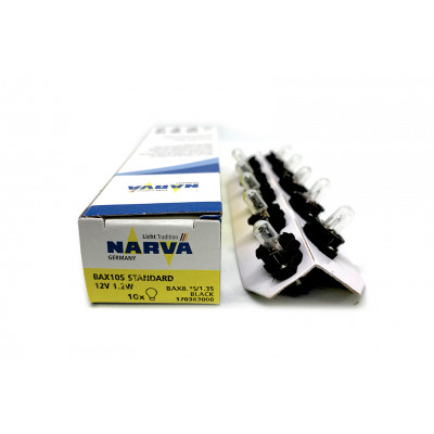 120 Narva BAX 12V-1,2W (BAX8,3s/BAX10s/1,35black)  17036
