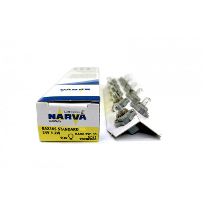 122 Narva 24v W1,2W BAX (B8, 3d) Grey 17038