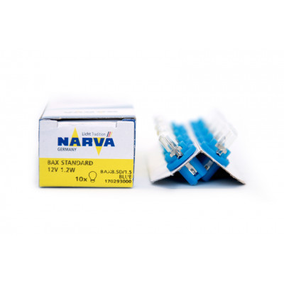 124 Narva BAX 12V-1,2W (BAX8,5d/1,5) blue 17029