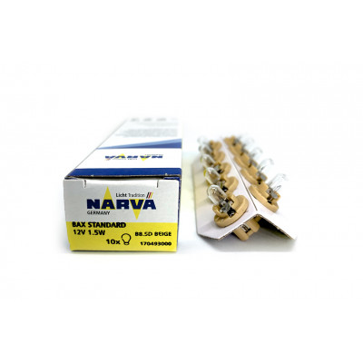 127 Narva BAX 12V-1,5W (B8,5d) beige  17049