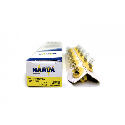129 Narva BAX 12V-1,5W (BX8,5d) yellow  17050