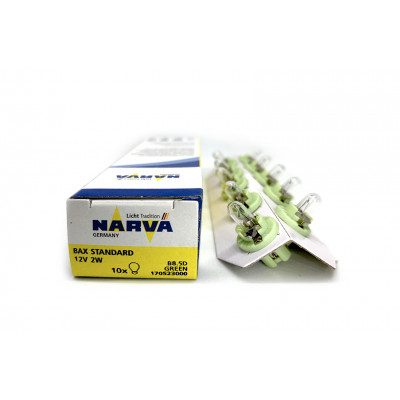 133 Narva BAX 12V-2W (BAX8,5d/1,5) light green  17052
