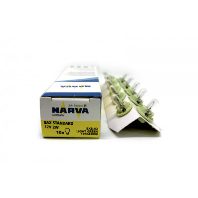 135 Narva BAX 12v-2w (BX8,4d) light-green 17054