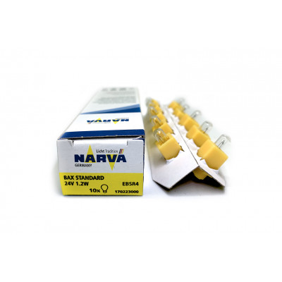 135/1 Narva BAX 24v-1.2w (B8,0-12) Yellow (EBSR) 17022