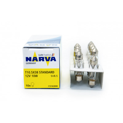 139 Narva Fest T10,5 10w (SV8,5-35/11) A/C 10w 35мм  17316