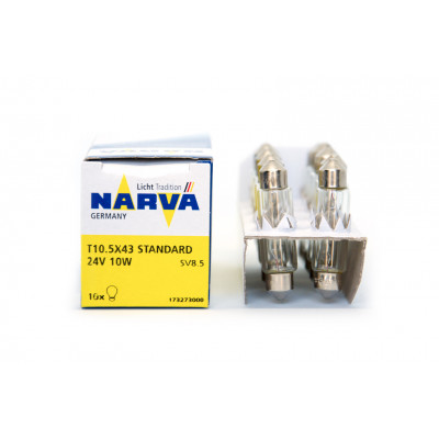 147 Narva Fest 24V-10W (SV8.5-41) A/C 41mm 17327