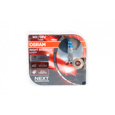 105/1 OSRAM H1 12v (55w) P14,5s +150% света Night Breaker Laser 64150 NL-HCB EURO BOX new