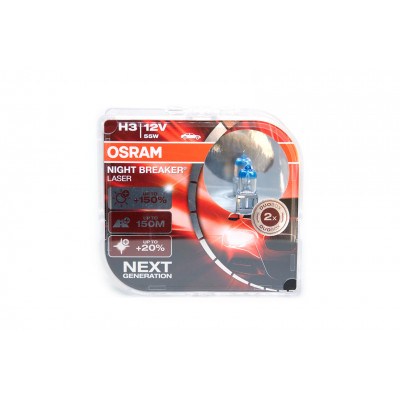 105/2 OSRAM H3 12v (55w) PK22s +150% света Night Breaker Laser 64151NL-HCB new