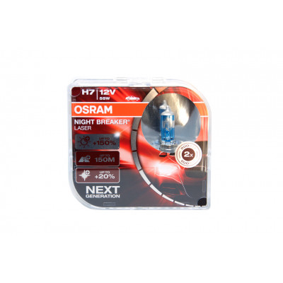105/4 OSRAM H7 12v (55w) PX26d +150% света Night Breaker Laser 64210 NL-HCB new