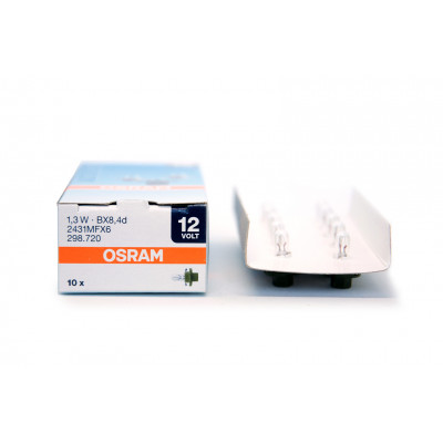 128 OSRAM 12v (1,3w) BX8,4d пластмассовый патрон  2431MFX6