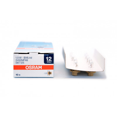 129 OSRAM 12v (1,5w) BX8,4d пластмассовый патрон 2452MFX6