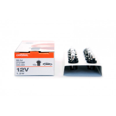 131 OSRAM 12v (1,2w) B8,5d пластмассовый патрон  2721MF
