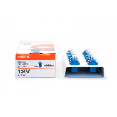 132 OSRAM 12v (1,2w) B8,5d пластмассовый патрон  2721MFX