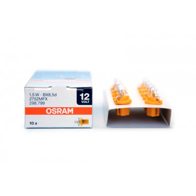 133 OSRAM 12v (1,5w) BX8,5d пластмассовый патрон 2752MFX