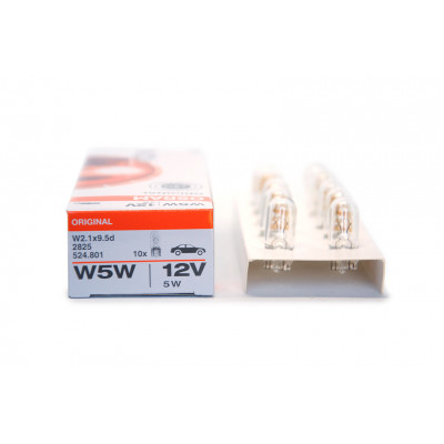 142 OSRAM W5W 12v (5w) W2,1-9,5d стеклянный цоколь  2825
