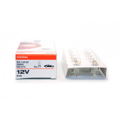 143 OSRAM 12v (6w) W2,1x9,5d  2886X