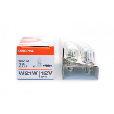 147 OSRAM 21w 12v W3x16d б/ц T20 7505