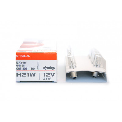 154 OSRAM H21W 12v (21w) BAY9s  64136 (галоген.)