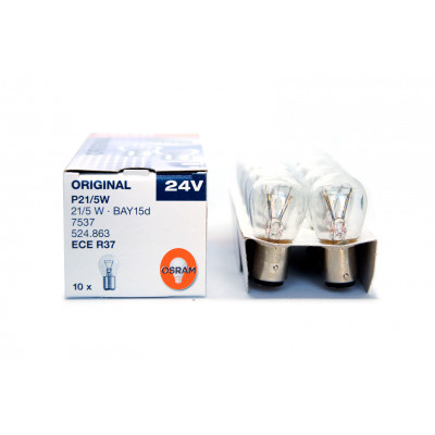 165 OSRAM P21/5W 24V 21/5W BAY15d 7537