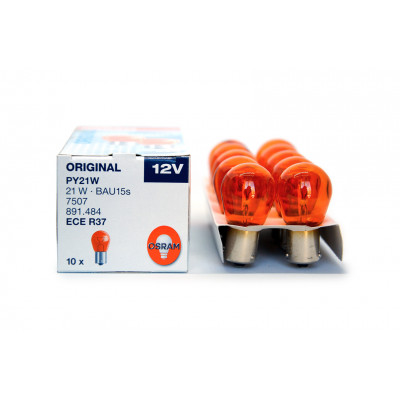 167 OSRAM PY 21w 12v (21w) BAU15s желтая 7507 (желтая)