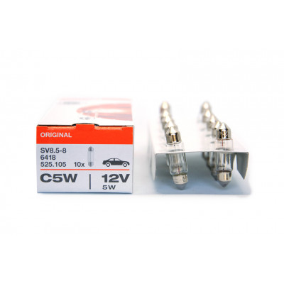 171 OSRAM C5w 12v (5w) SV8,5-8 двухцокольная  6418 35мм
