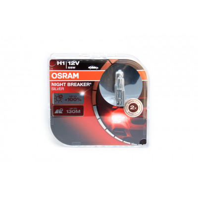 074 OSRAM H1 12v (55w) P14,5s +100% света Night Breaker Silver 64150 NBS-HCB EURO BOX