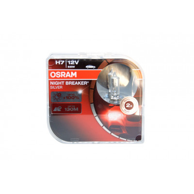 076 OSRAM H7 12v (55w) PX26d +100% света Night Breaker Silver 64210 NBS-HCB EURO BOX