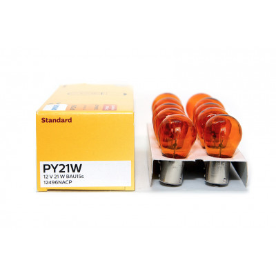 093/1 PHILIPS PY21W 12v 21w (BAU15s) оранж. со см. цок. 12496NACP