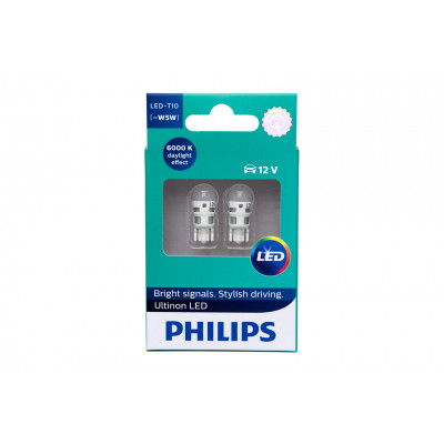 097 PHILIPS Светодиоды W5W 12v 1w (W2,1x9,5d) LED 6000K 11961ULWX2  6000KX2