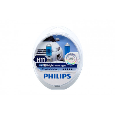 058 PH Cristal Vision H11 12v55w (PGJ19-2)+12v W5W(W2,1x9,5d) (кристал.-бел.4300K)  12362CVSM