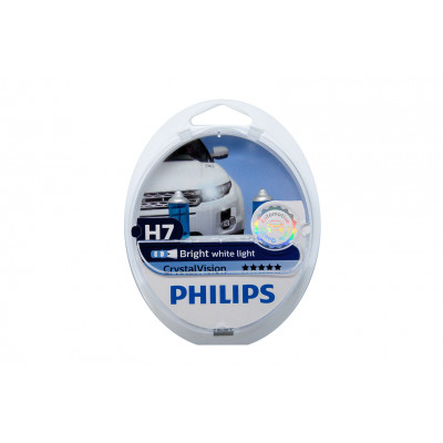 059 PHILIPS Cristal Vision H7+W5W 55w (PX26d)+12v5w(W2,1x9,5d) (кристал.-бел. 4300K) 12972CVSM