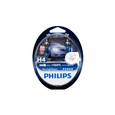 064 PHILIPS Racing Vision H4 60/55w (P43t) +150% (2шт.) 12342RVS2