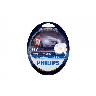 065 PHILIPS Racing Vision H7 55w (PX26d) +150% (2шт.) 12972RVS2