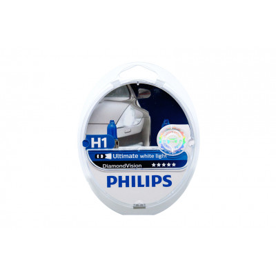 072 PHILIPS Diamond Vision H1 55w (P14,5s) (брил.-синий спектр 5000K)  12258DVS2
