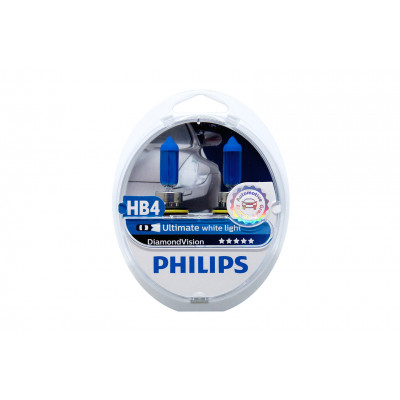076 PHILIPS Diamond Vision HB4 12v 55w (P22d) (брил.-синий спектр 5000K) 9006DVS2