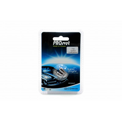 080 PROsvet 12v W5W T10 W2.1x9.5d б/ц SILVER CHROME  (к-т)