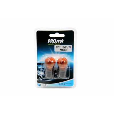 082 PROsvet 12v 27/7w 3157 AMBER (2 конт.)  амер. цок. оранжевая (к-т)