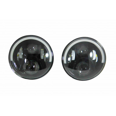 056 Фара диодная JEEP (Нива,УАЗ,Wrangler) (MS7060B-WY-C) 65W L003 (2шт)